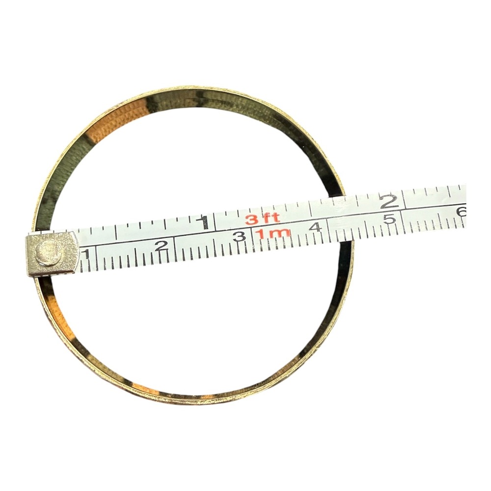 Vintage Baby Gold Tone Starburst Etched Bangle Bracelet Textured Slip On 1.75" - Picture 5 of 5